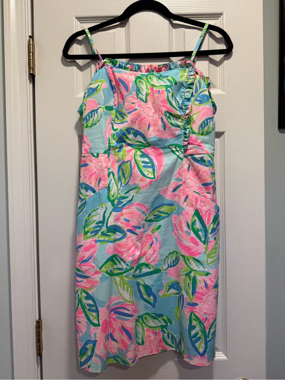 Lily Pulitzer Tropical Floral Sundress in Pink & Aqua